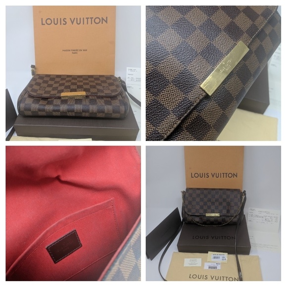 Louis Vuitton LV Brown Bag Favorite MM Damier Auth - Picture 7 of 8